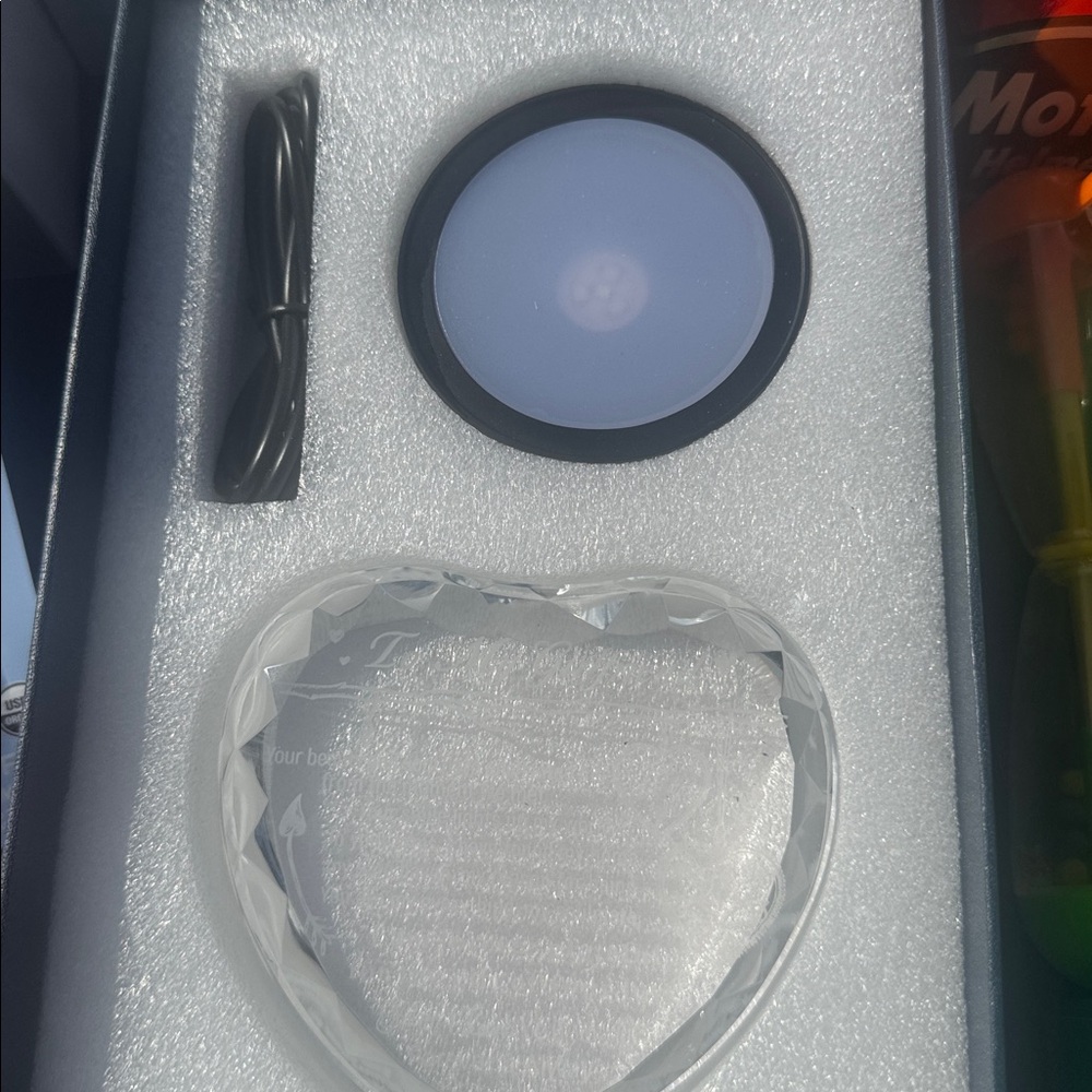 Heart-Shaped Crystal with LED Light